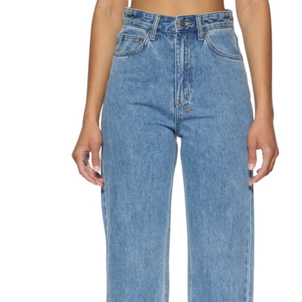 Stylish Blue Straight Leg Women's Jeans